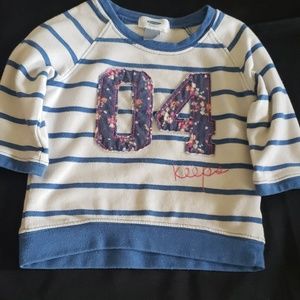 Quarter sleeve girls crop top